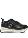 Liu •jo Maxi Wonder Logo-plaque Sneakers In Black