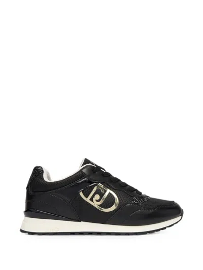Liu •jo Maxi Wonder Logo-plaque Sneakers In Black