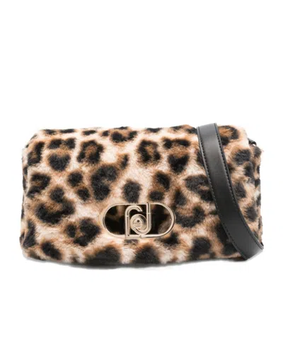 Liu •jo Liu Jo Medium Animal-print Lapuffy Bag In Black