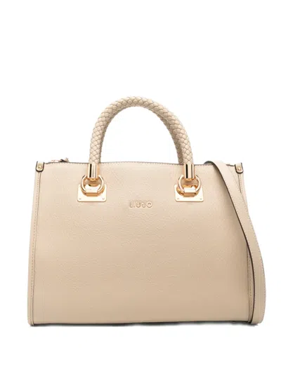 Liu •jo Medium Braided-handles Tote Bag In Neutral