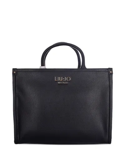 Liu •jo Medium Charm-detail Tote Bag In Black