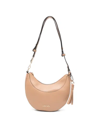 Liu •jo Medium Cirry Tassel-detail Shoulder Bag In Neutral