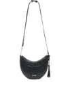 Liu •jo Medium Crescent-shaped Tassel Satchel Bag In Black