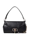 Liu •jo Medium Ecs Padlock Shoulder Bag In Black