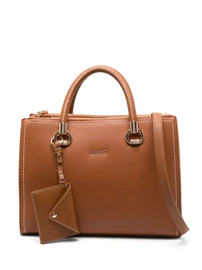 Liu •jo Medium Faux-leather Satchel In Brown