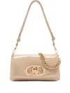 Liu •jo Medium Glossy Lapuffy Bag In Neutral