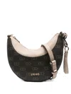 Liu •jo Medium Hobo Crescent Monogram Shoulder Bag In Brown