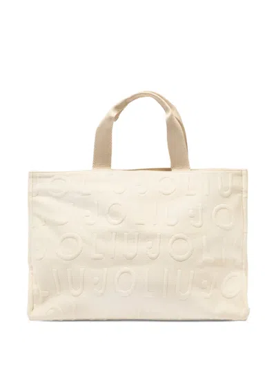 Liu •jo Medium Knit Tote Bag In Neutral