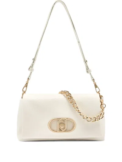Liu •jo Medium Lapuffy Flap Shoulder Bag In White