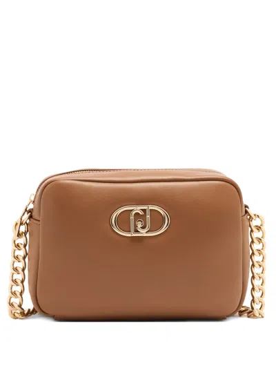 Liu •jo Medium Lapuffy Logo-plaque Chain-strap Cross Body Bag In Brown
