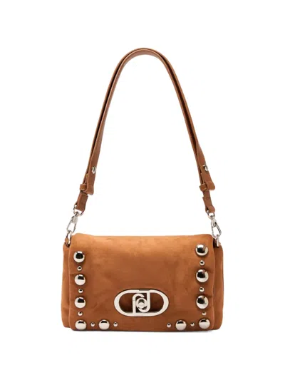 Liu •jo Medium Lapuffy Logo-plaque Cross-body Bag In Brown