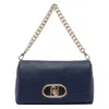 Liu •jo Crossbody Bag With Adjustable Strap And Textured Finish In Blue