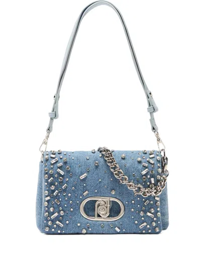 Liu •jo Medium Lapuffy Shoulder Bag In Blue