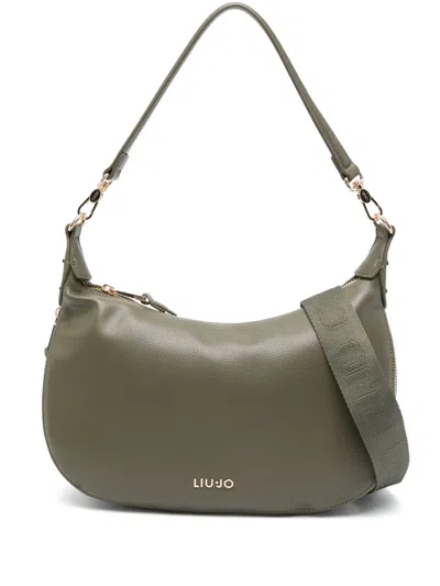 Liu •jo Medium Leather Shoulder Bag In Green