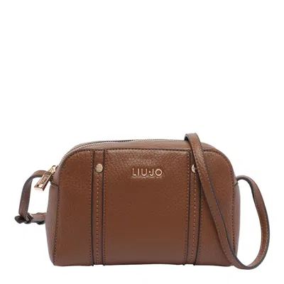 Liu •jo Medium Logo Crossbody Bag In Brown