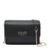 Liu •jo Crossbody Bag With Removable Chain Strap In Black