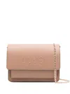 Liu •jo Medium Logo-embossed Shoulder Bag In Neutral