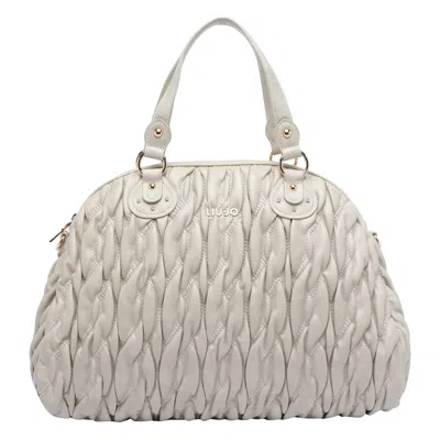 Liu •jo Medium Logo Handbag In White
