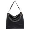 Liu •jo Medium Logo Hobo Bag In Black