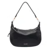 Liu •jo Curved Zip-detail Shoulder Bag In Black