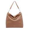Liu •jo Chain Strap Hobo Shoulder Bag Textured Finish In Brown