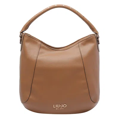 Liu •jo Liu-jo Medium Logo Hobo Bag In Brown