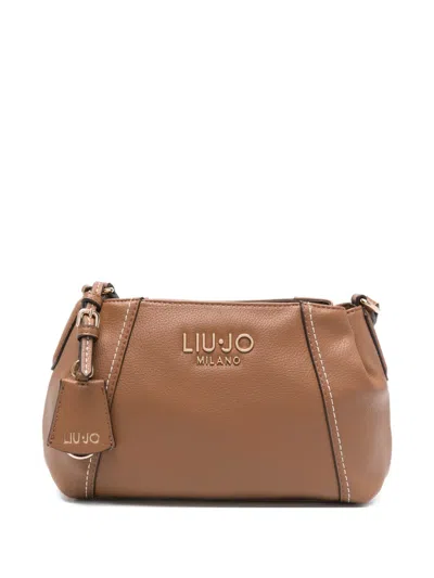 Liu •jo Medium Logo-lettering Cross Body Bag In Brown
