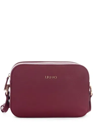 Liu •jo Medium Logo-detail Cross Body Bag In Burgundy