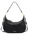 Liu •jo Medium Nylon Hobo Bag In Black