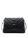 Liu •jo Medium Quilted Leather Shoulder Bag In Black