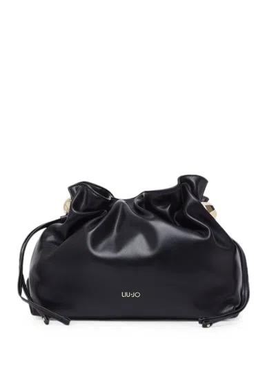 Liu •jo Medium Riccy Shoulder Bag In Black