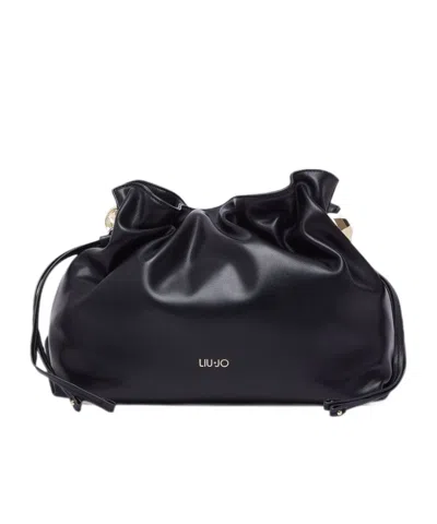 Liu •jo Medium Riccy Shoulder Bag In Black