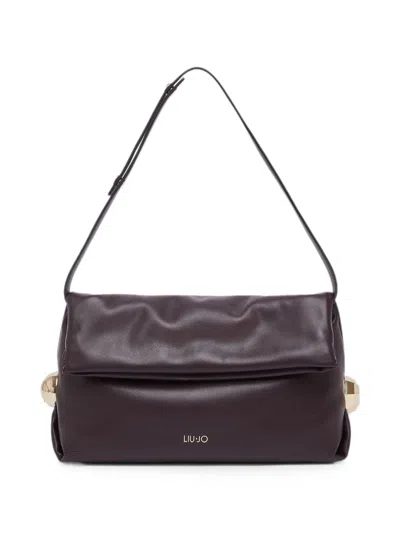 Liu •jo Medium Riccy Shoulder Bag In Burgundy