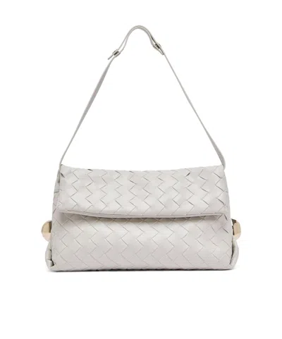 Liu •jo Liu Jo Medium Riccy Woven-design Flap Shoulder Bag In White