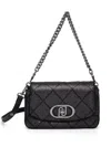 Liu •jo Medium Sequinned Crossbody Bag In Black