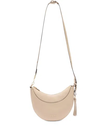 Liu •jo Medium Tassel Crescent Cross Body Bag In Neutral