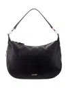 Liu •jo Curved Zip-detail Shoulder Bag In Black