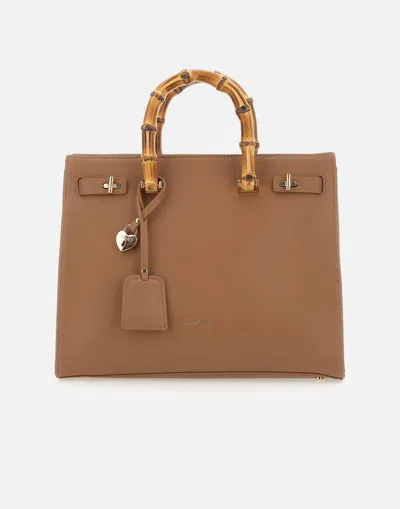 Liu •jo Liu Jo Melek Handbag With Bamboo Handle In Brown
