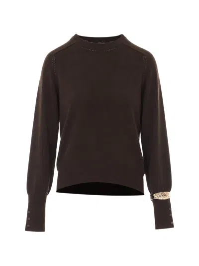 Liu •jo Metal-cuff Sweater In Multi