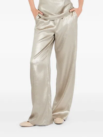 Liu •jo Laminated Crepe Trousers