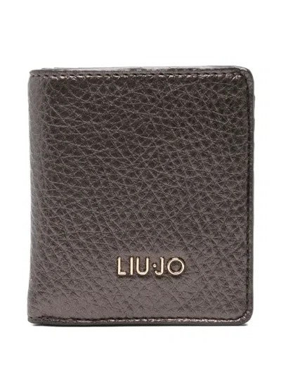 Liu •jo Metallic-finish Wallet In Brown