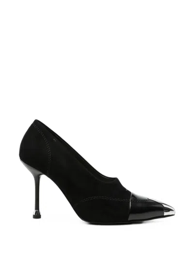 Liu •jo Metal-tip Panelled Pumps In Black