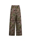 Liu •jo Micro-stud Print Cargo Pants In Brown