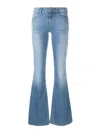 Liu •jo Flared-cut Denim Jeans In Light Wash