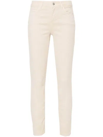 Liu •jo Mid-rise Skinny Jeans In Beige