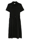 Liu •jo Liu Jo Midi Black Dress With Classic Shirt Design