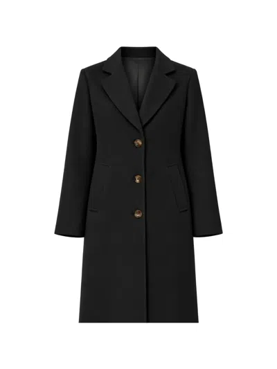Liu •jo Midi Coat In Wool Blend In Black
