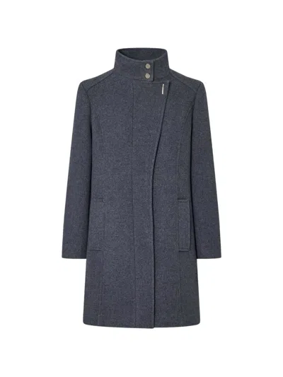 Liu •jo Midi Coat In Wool Blend Fabric In Gray
