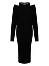 Liu •jo Midi Dress With Cut-out Shoulder Details In Black