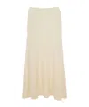 Liu •jo Soft Midi Skirt With Flared Hem In Neutral